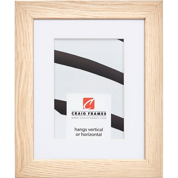 Craig Frames Farmhouse Essentials, 17x22 inch Picture Frame Matted for a 13x19 Photo, Natural Nordic Oak