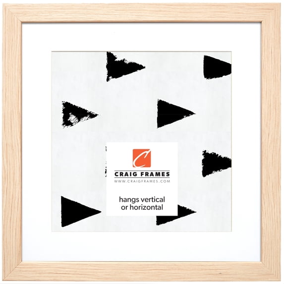 Craig Frames Farmhouse Essentials, 20x20 inch Picture Frame Matted for a 16x16 Photo, Natural Nordic Oak