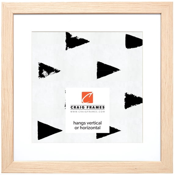 Craig Frames Farmhouse Essentials, 20x20 inch Picture Frame Matted for a 16x16 Photo, Natural Nordic Oak