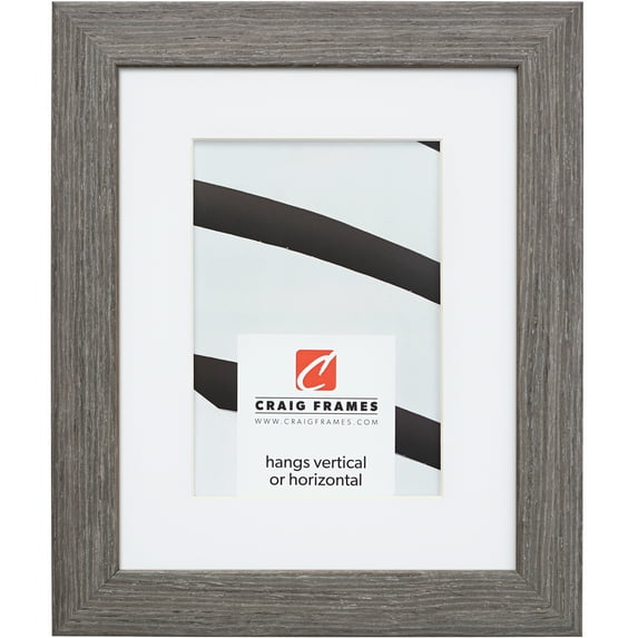 Craig Frames Farmhouse Essentials, 22x28 inch Picture Frame Matted for a 18x24 Photo, Charcoal Grey