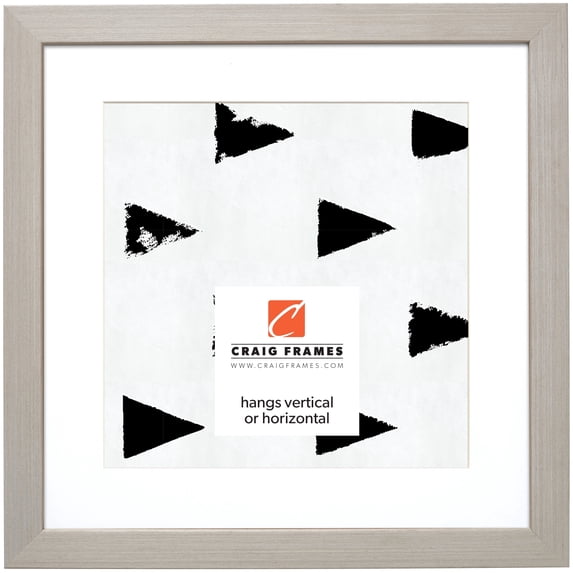 Craig Frames Farmhouse Essentials, 24x24 inch Picture Frame Matted for a 20x20 Photo, Light Grey