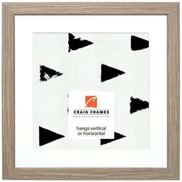 Craig Frames Farmhouse Essentials, 24x24 inch Picture Frame Matted for a 20x20 Photo, Light Walnut Brown