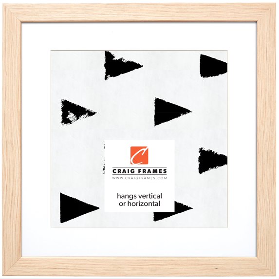 Craig Frames Farmhouse Essentials, 24x24 inch Picture Frame Matted for a 20x20 Photo, Natural Nordic Oak