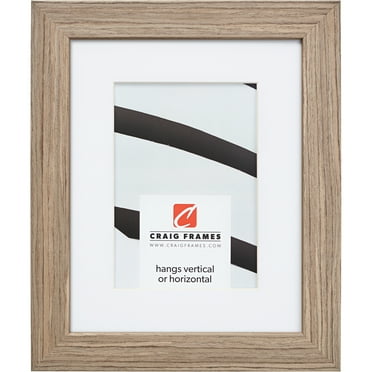 Craig Frames Farmhouse Essentials, 5x7 inch Picture Frame Matted for a 4x6 Photo, Light Walnut Brown