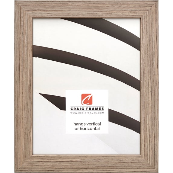 Craig Frames Farmhouse Essentials, 8x10 inch Picture Frame, Light Walnut Brown