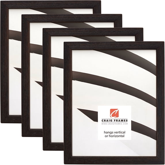 Craig Frames Farmhouse Essentials Tall, 10x12 inch Picture Frame, Black, Set of 4