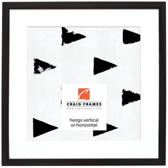 Craig Frames Farmhouse Essentials Tall, 12x12 inch Picture Frame Matted for a 9x9 Photo, Black