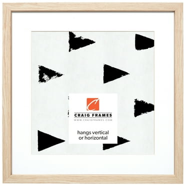 Craig Frames Farmhouse Essentials Tall, 12x12 inch Picture Frame Matted for a 9x9 Photo, Natural Nordic Oak