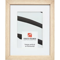 Craig Frames Farmhouse Essentials Tall, 12x16 inch Picture Frame Matted for a 8x12 Photo, Natural Nordic Oak