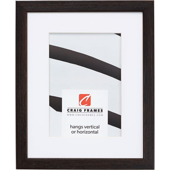 Craig Frames Farmhouse Essentials Tall, 14x18 inch Picture Frame Matted for a 10x13 Photo, Black