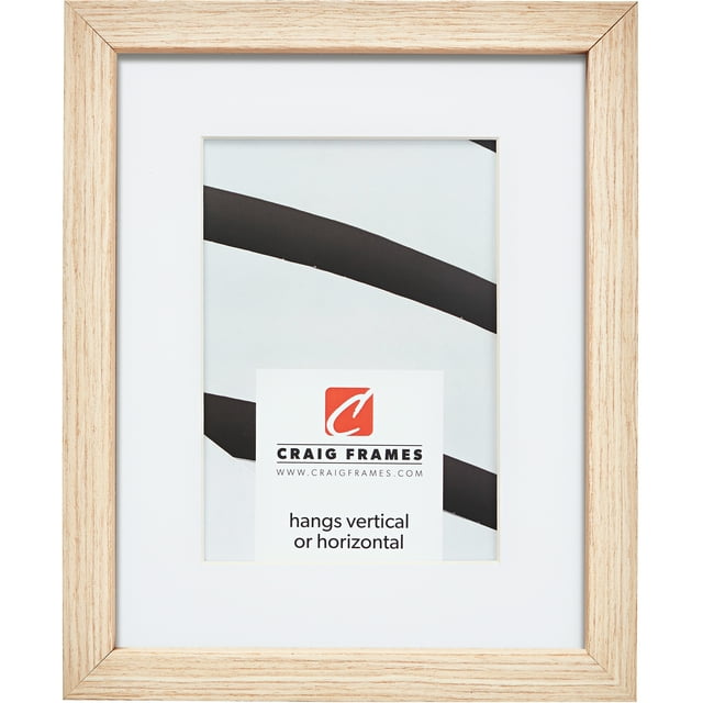 Craig Frames Farmhouse Essentials Tall, 16x24 inch Picture Frame Matted for a 12x18 Photo, Natural Nordic Oak