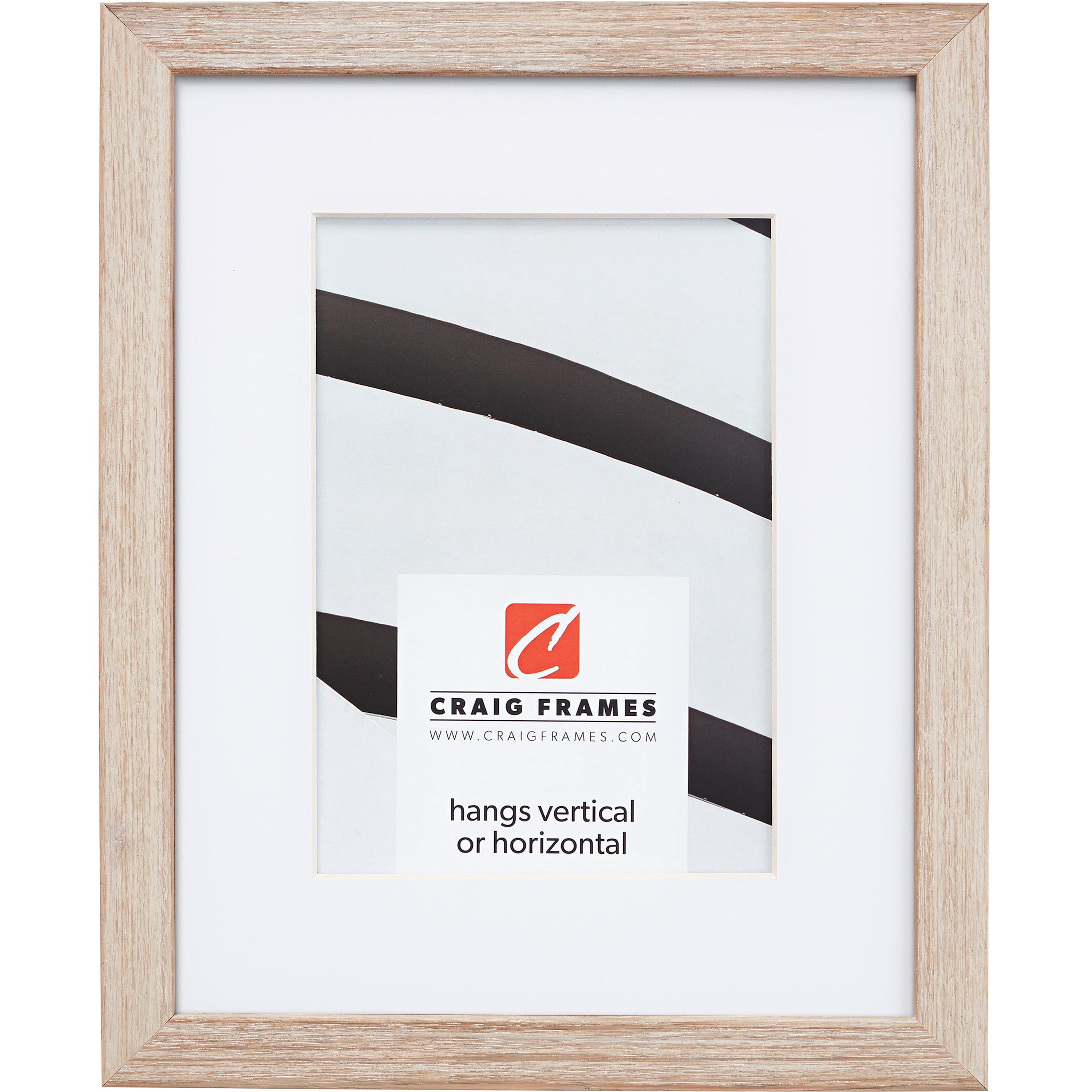 Craig Frames Farmhouse Essentials Tall, 18x24 inch Picture Frame Matted for a 12x18 Photo, Weathered White