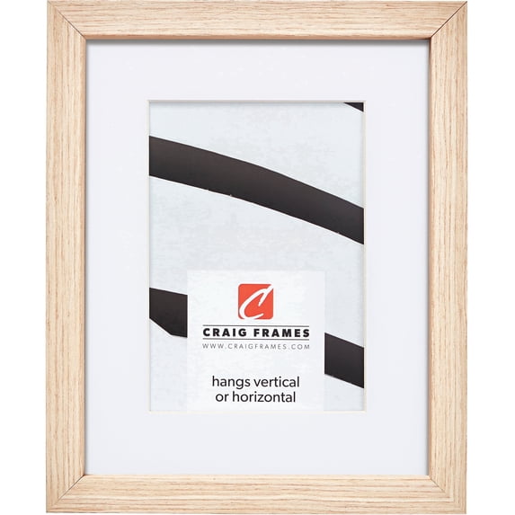 Craig Frames Farmhouse Essentials Tall, 19x25 inch Picture Frame Matted for a 14x20 Photo, Natural Nordic Oak