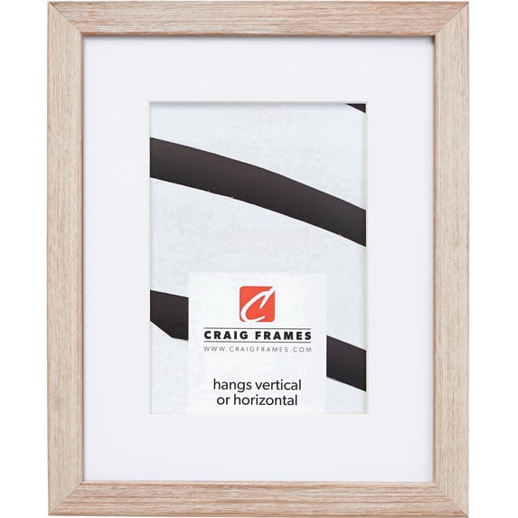 Craig Frames Farmhouse Essentials Tall, 19x25 inch Picture Frame Matted for a 14x20 Photo, Weathered White