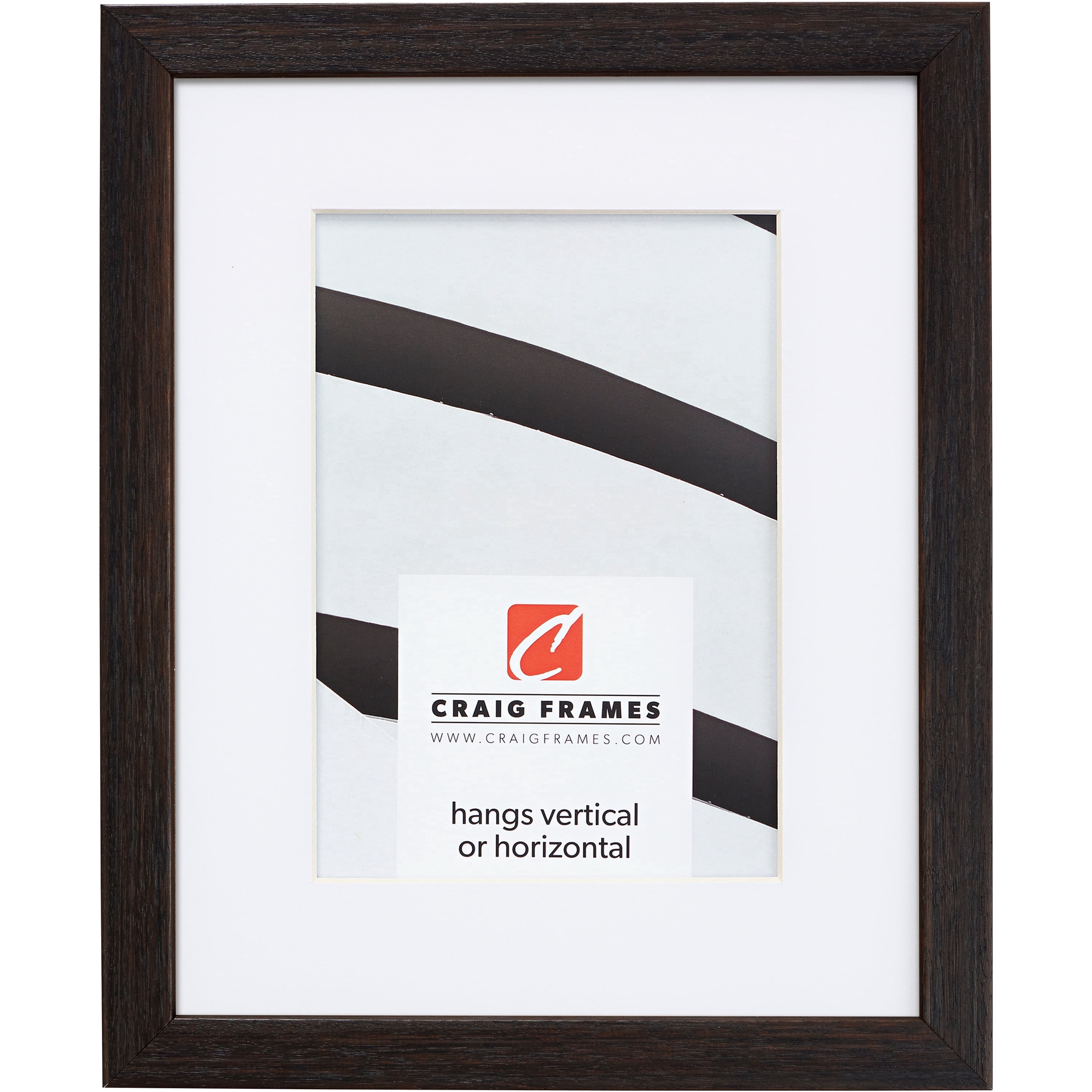 Craig Frames Farmhouse Essentials Tall, 22x28 inch Picture Frame Matted for a 18x24 Photo, Black