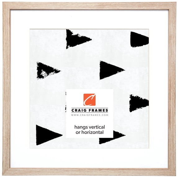 Craig Frames Farmhouse Essentials Tall, 24x24 inch Picture Frame Matted for a 20x20 Photo, Weathered White
