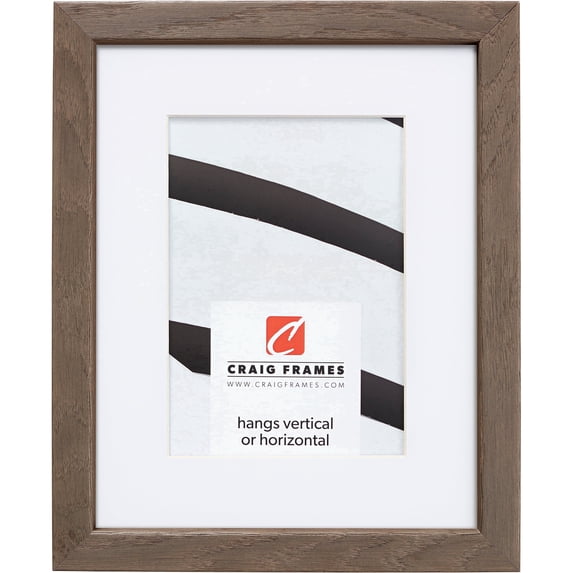 Craig Frames Farmhouse Essentials Tall, 24x32 inch Picture Frame Matted for a 20x28 Photo, Hare Brown and Grey