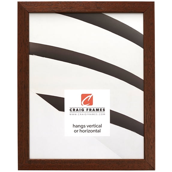 Craig Frames Farmhouse Essentials Tall, 8x10 inch Picture Frame, Walnut Brown