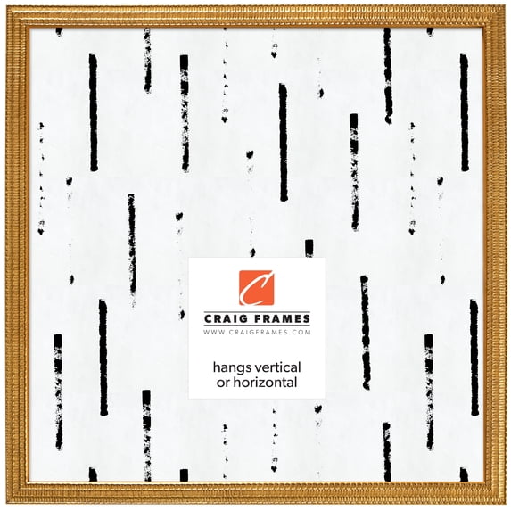 Craig Frames Farnsworth, 12x12 inch Picture Frame, Gold