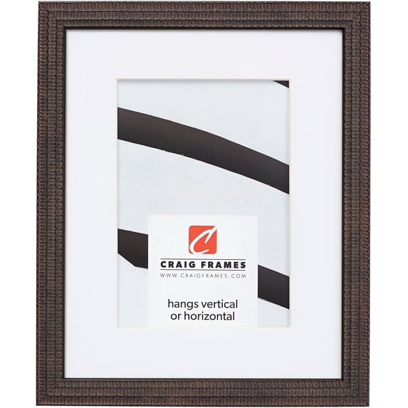 Craig Frames Farnsworth, 19x25 inch Picture Frame Matted for a 14x20 Photo, Black