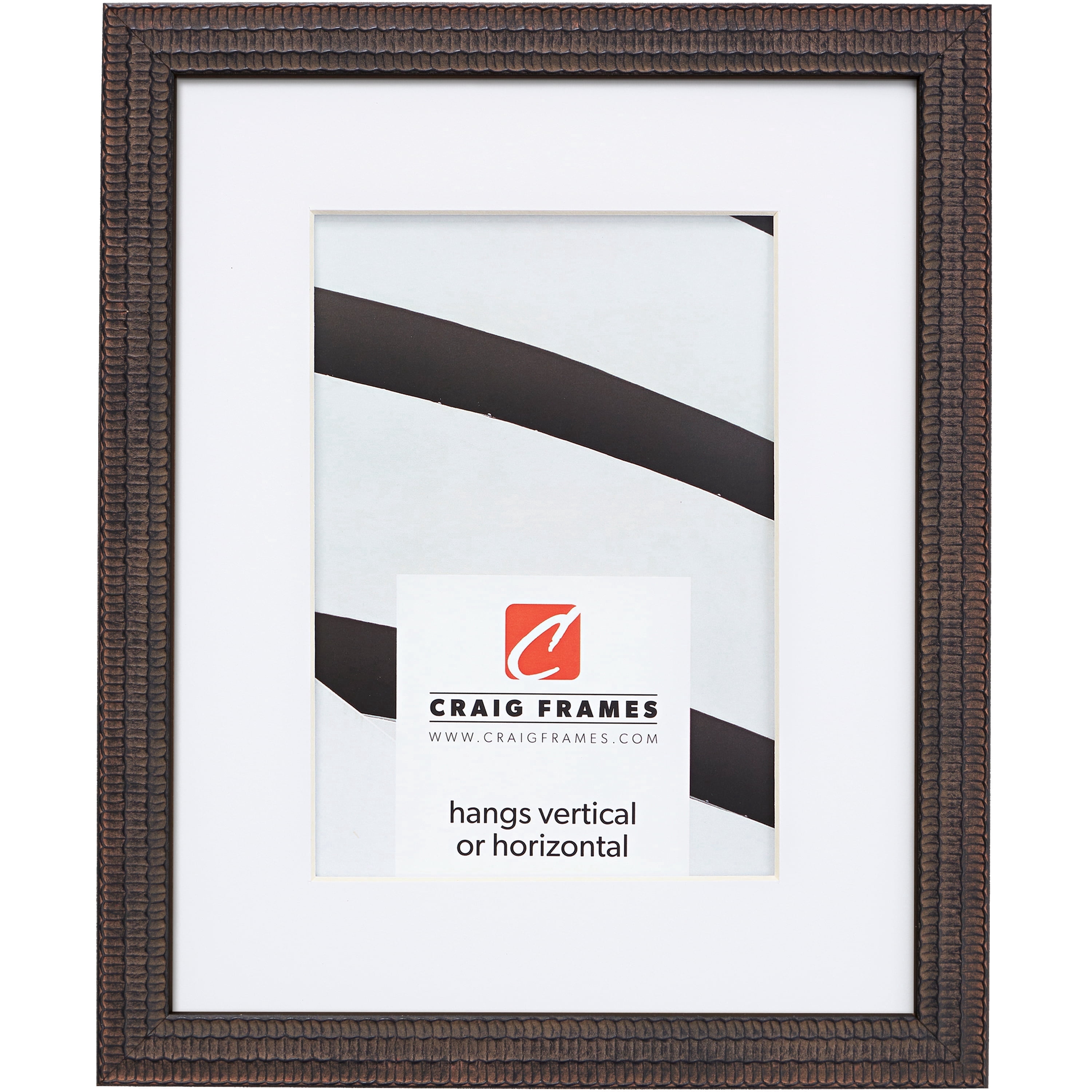 Craig Frames Farnsworth, 22x28 inch Picture Frame Matted for a 18x24 Photo, Black
