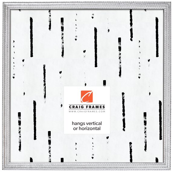 Craig Frames Farnsworth, 24x24 inch Picture Frame, Silver