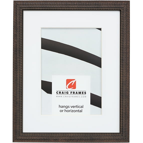Craig Frames Farnsworth, 24x32 inch Picture Frame Matted for a 20x28 Photo, Black