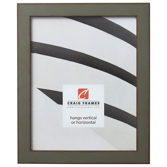 Craig Frames Ferro, 12x36 inch Picture Frame, Rusted Grey