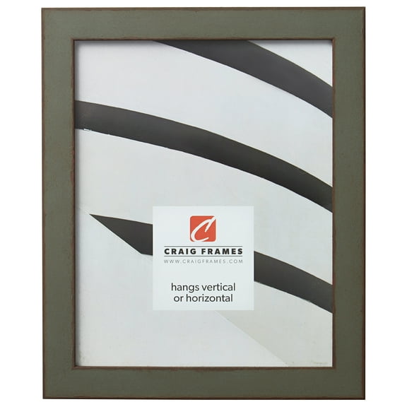 Craig Frames Ferro, 18x36 inch Picture Frame, Rusted Grey