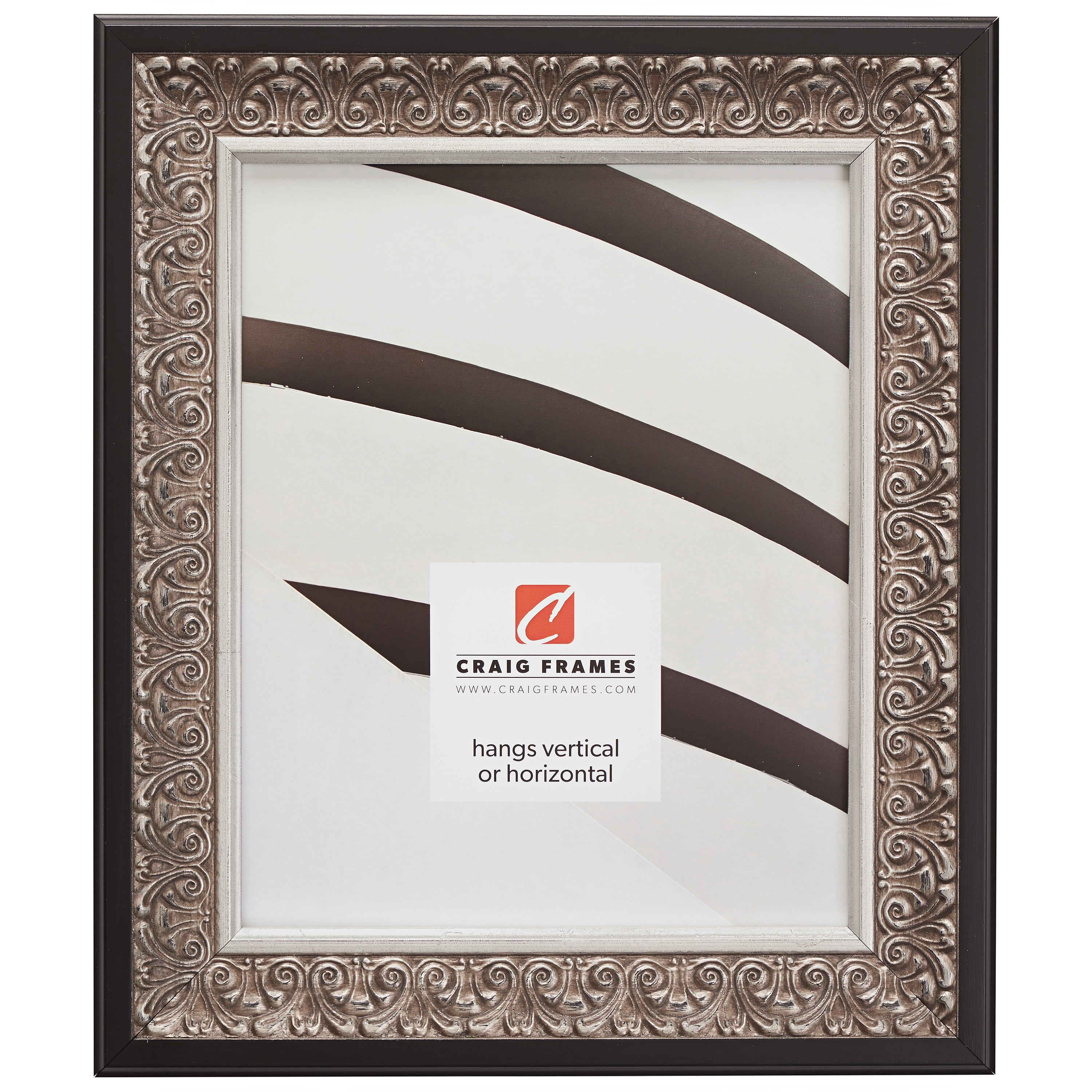 Craig Frames Furio, 18x24 inch Picture Frame, Silver