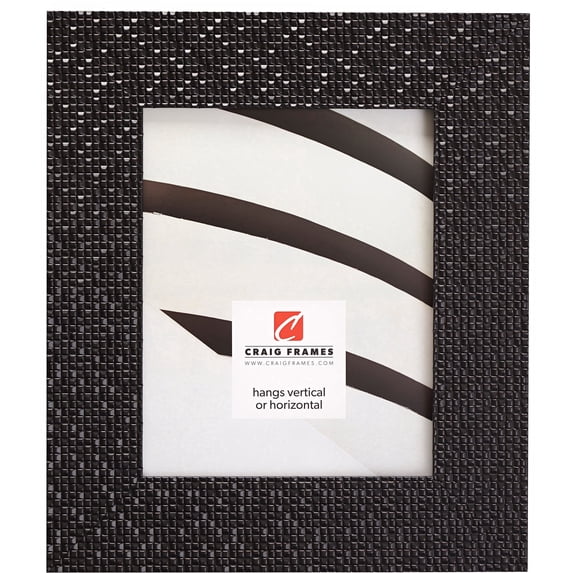 Craig Frames Glimmer, 11x17 inch Picture Frame, Black