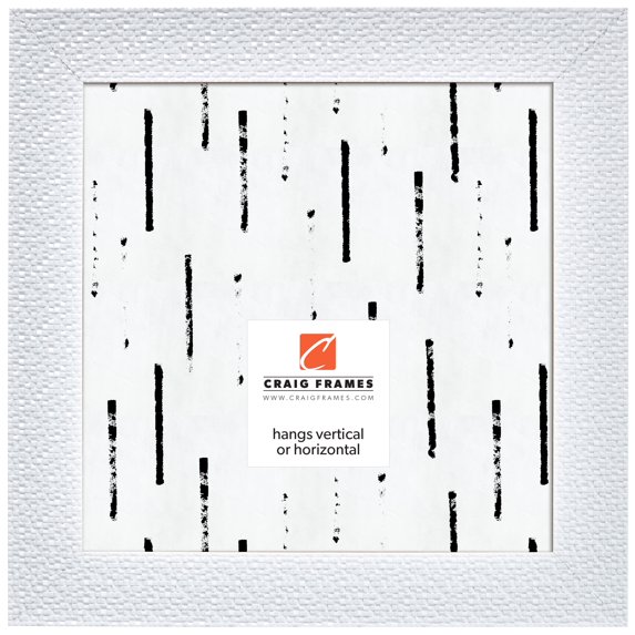 Craig Frames Glimmer, 12x12 inch Picture Frame, White