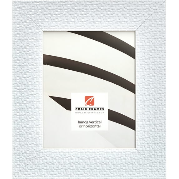 Craig Frames Glimmer, 16x20 inch Picture Frame, White
