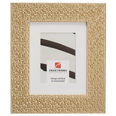 Craig Frames Glimmer, 17x22 inch Champagne Gold Picture Frame Matted for a 13x19 Photo