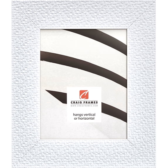 Craig Frames Glimmer, 19x25 inch Picture Frame, White