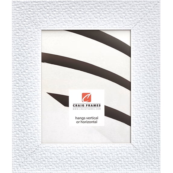 Craig Frames Glimmer, 20x26 inch Picture Frame, White