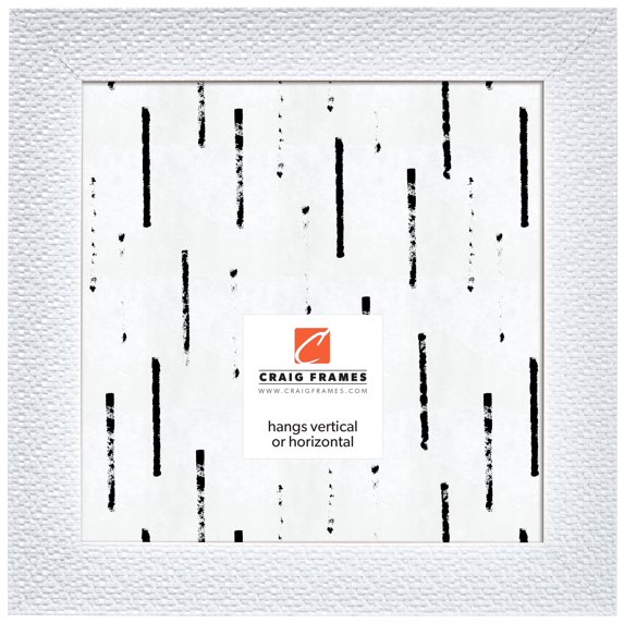 Craig Frames Glimmer, 24x24 inch Picture Frame, White