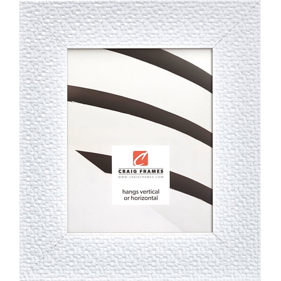 Craig Frames Glimmer, 4x10 inch Picture Frame, White