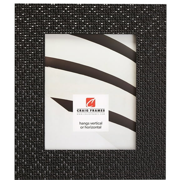 Craig Frames Glimmer, 8.5x11 inch Picture Frame, Black