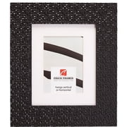 Craig Frames Glimmer, 8x10 inch Black Picture Frame Matted for a 5x7 Photo