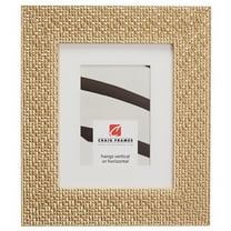 Craig Frames Glimmer, 8x12 inch Champagne Gold Picture Frame Matted for a 5x7 Photo