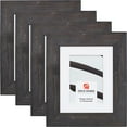 thumbnail image 1 of Craig Frames Hatteras, 10x13 inch Picture Frame Matted for a 7x10 Photo, Black, Set of 4, 1 of 5