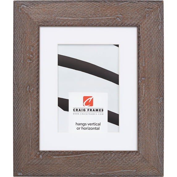 Craig Frames Hatteras, 11x17 inch Picture Frame Matted for a 8x12 Photo, Grey Wash