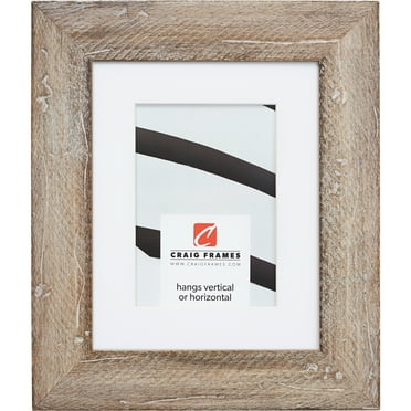 Craig Frames Hatteras, 12x18 inch Picture Frame Matted for a 10x13 Photo, Beach Wood