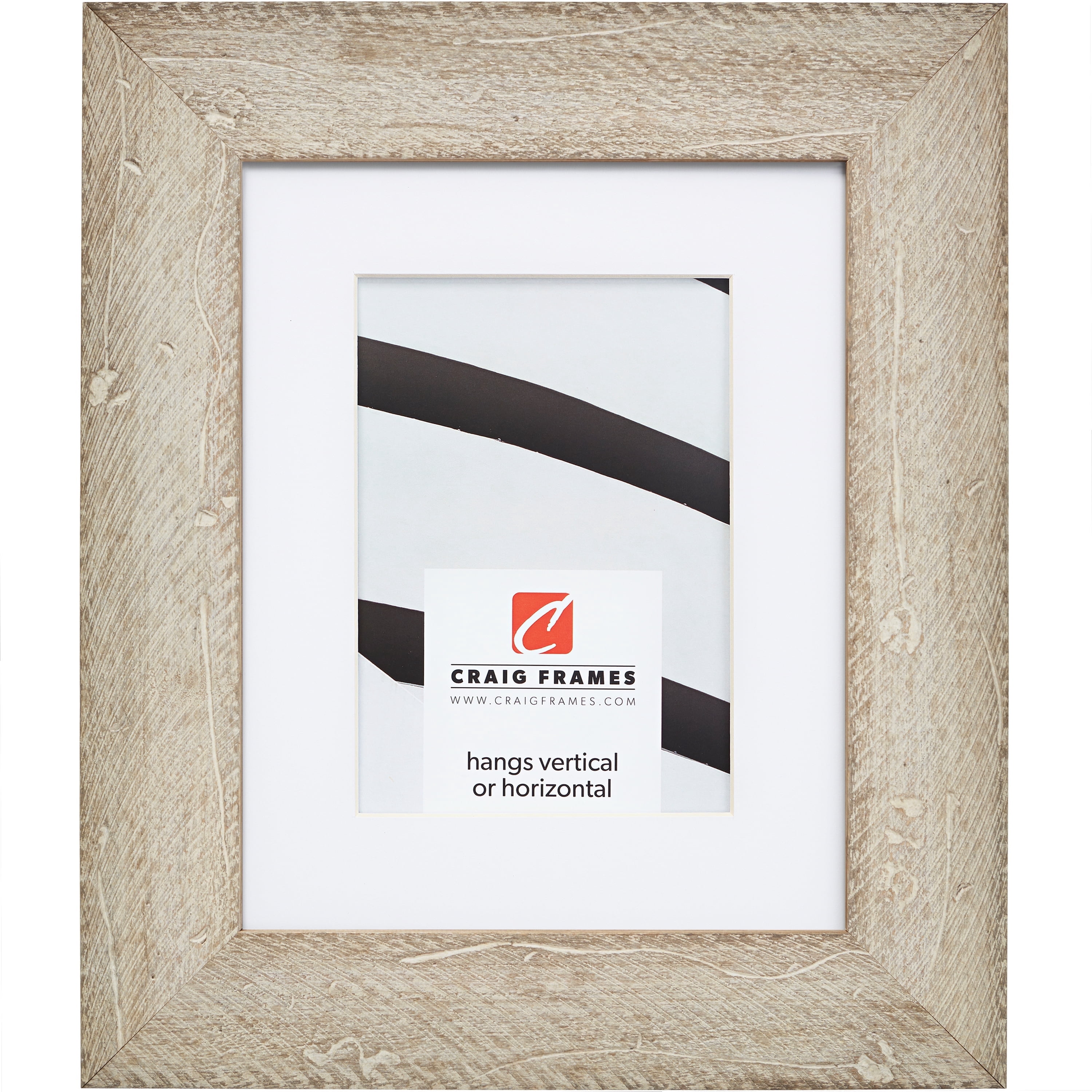 Craig Frames Hatteras, 18x36 inch Picture Frame Matted for a 14x32 ...