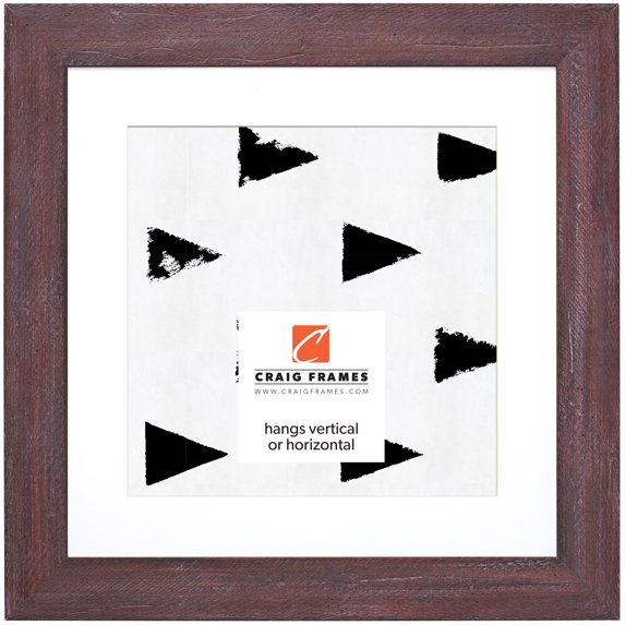 Craig Frames Hatteras, 24x24 inch Picture Frame Matted for a 20x20 Photo, Hibiscus Red