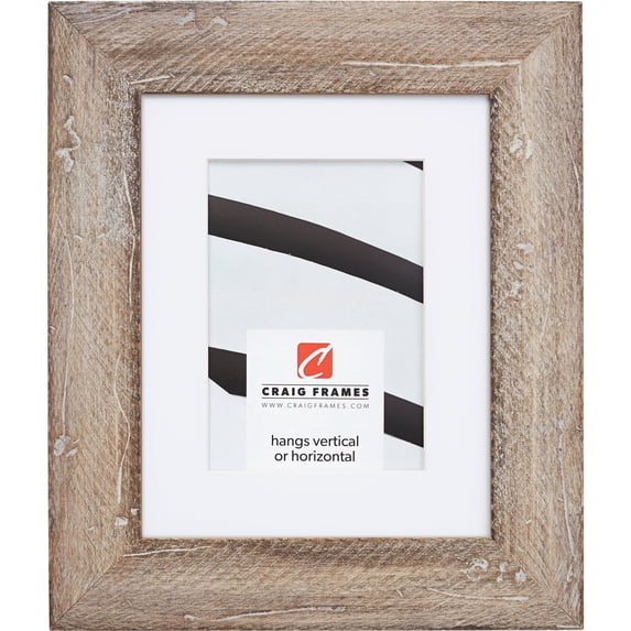 Craig Frames Hatteras, 24x36 inch Picture Frame Matted for a 20x30 Photo, Beach Wood