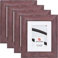 thumbnail image 1 of Craig Frames Hatteras, 5x7 inch Picture Frame Matted for a 4x6 Photo, Hibiscus Red, Set of 4, 1 of 5