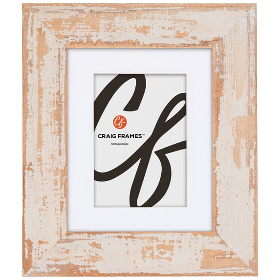 Craig Frames Hatteras XL, 18x24 Picture Frame Matted for a 12x18 Photo, Oak Whitewash
