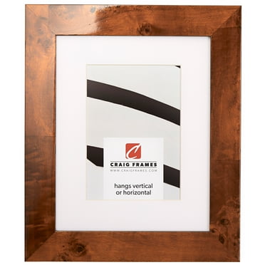 Craig Frames Innovations, 10x12 inch Honey Brown Burl Picture Frame Matted for a 8x10 Photo